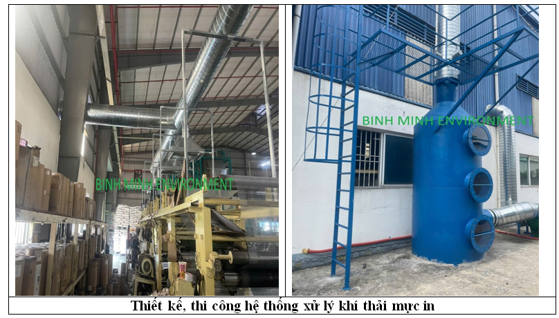 Thiết kế, thi công hệ thống xử lý khí thải mực in