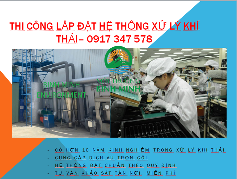 Công ty thiết kế thi công hệ thống xử lý khí thải sản xuất bo mạch điện tử